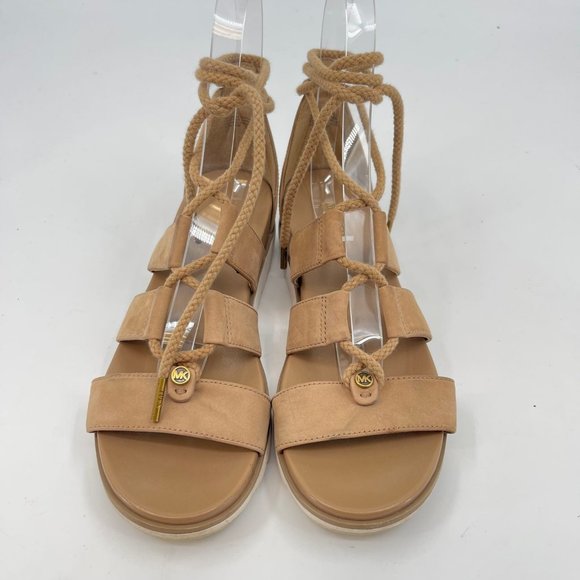 KORS Michael Kors Tan Leather Sandals | Breathable and Classic - Picture 5 of 8